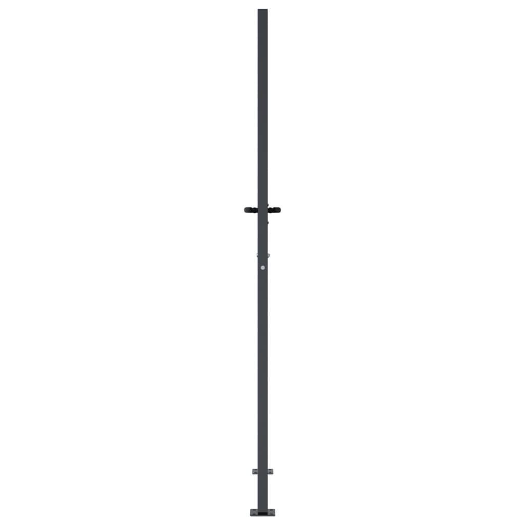 vidaXL Poartă pentru grădină, antracit, 105x205 cm, oțel, model iarbă vidaXL Poartă pentru grădină, antracit, 105x205 cm, oțel, model iarbă