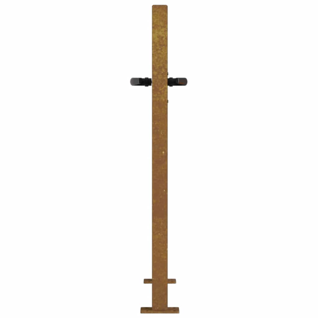 vidaXL Poartă pentru grădină, 105x80 cm, oțel corten, model iarbă