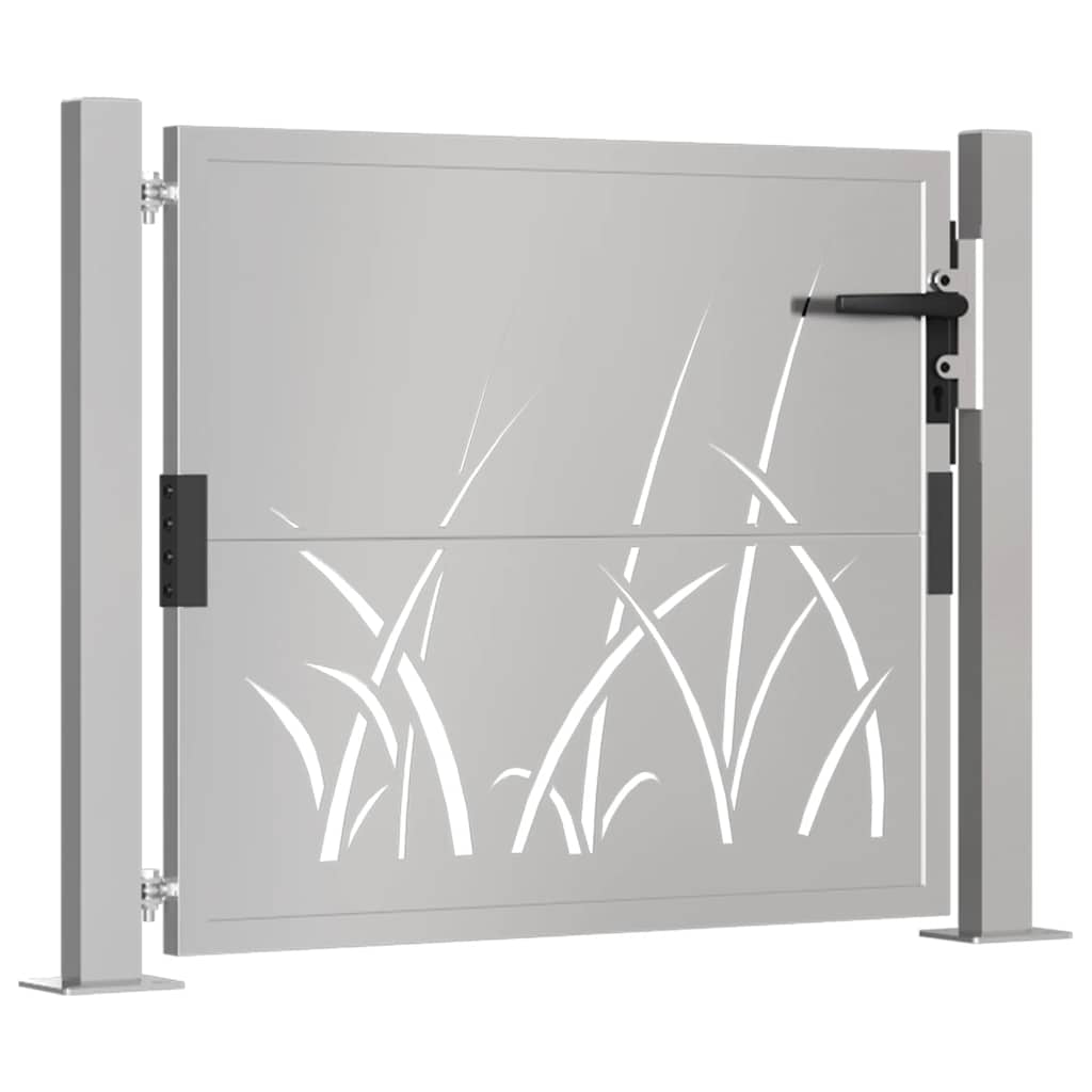 vidaXL Poartă pentru grădină, 105x105 cm, oțel corten, model iarbă vidaXL Poartă pentru grădină, 105x105 cm, oțel corten, model iarbă