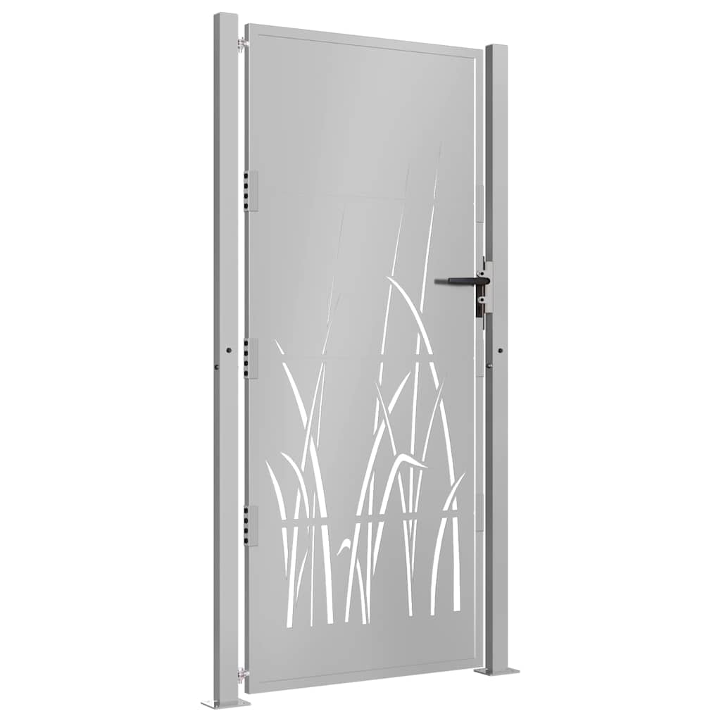 vidaXL Poartă pentru grădină, 105x180 cm, oțel corten, model iarbă