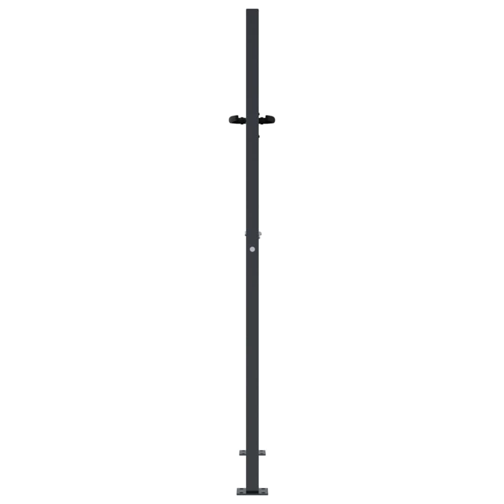 vidaXL Poartă pentru grădină, antracit, 105x155 cm, oțel, model bambus