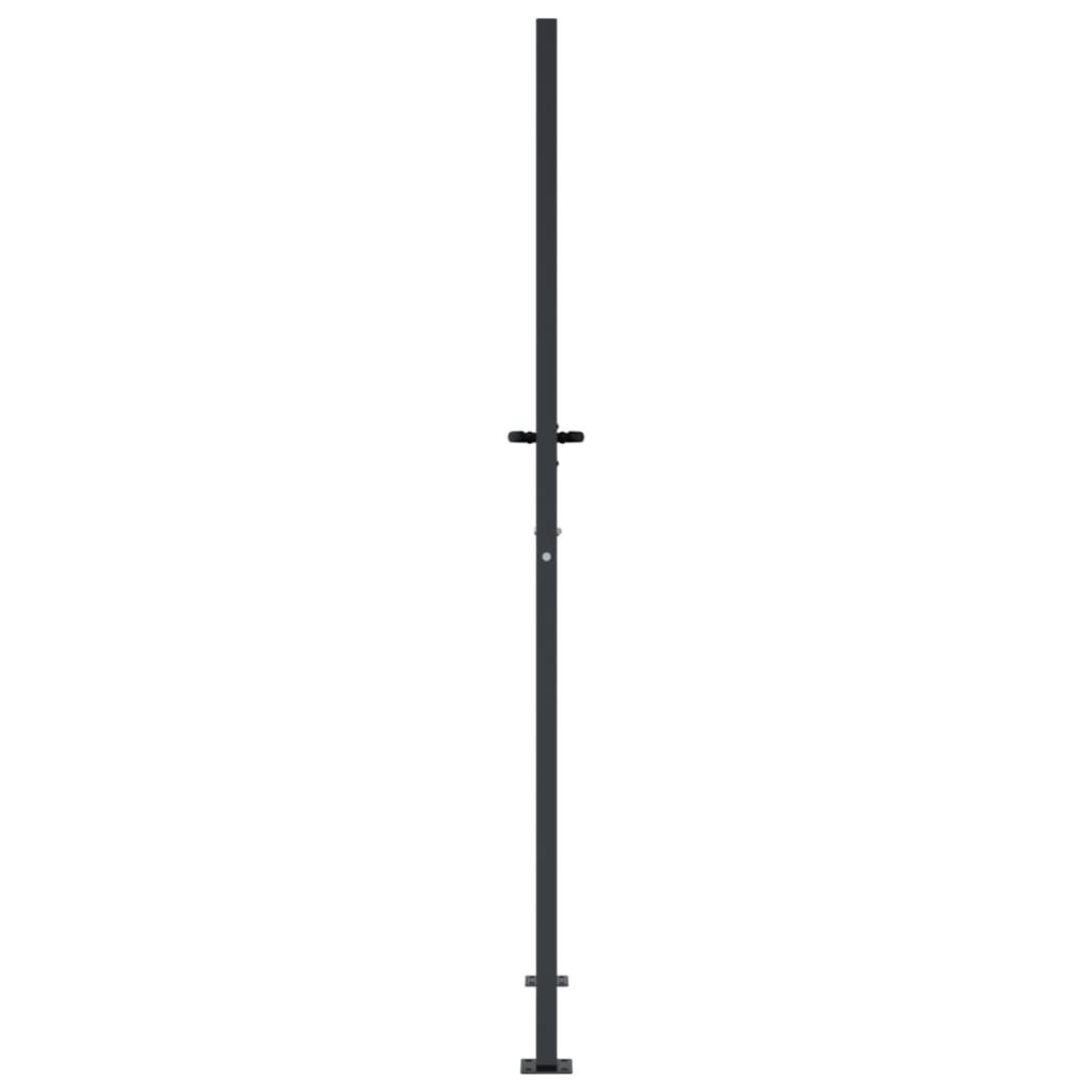 vidaXL Poartă pentru grădină, antracit, 105x205 cm, oțel, model bambus