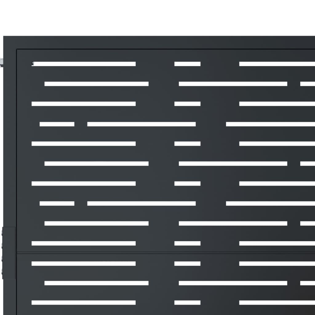 vidaXL Poartă de grădină antracit 100x100 cm oțel, design pătrat