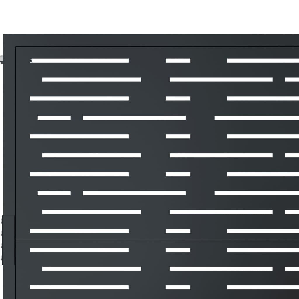 vidaXL Poartă de grădină antracit 100x175 cm oțel, design pătrat