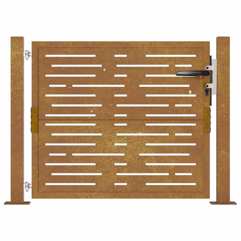 vidaXL Poartă pentru grădină, 105x105 cm, oțel corten, dreptunghiuri