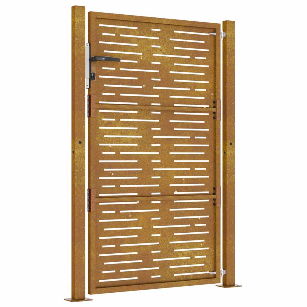 vidaXL Poartă pentru grădină, 105x155 cm, oțel corten, dreptunghiuri vidaXL Poartă pentru grădină, 105x155 cm, oțel corten, dreptunghiuri