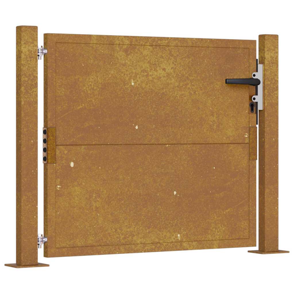 vidaXL Poartă pentru grădină, 105x105 cm, oțel corten
