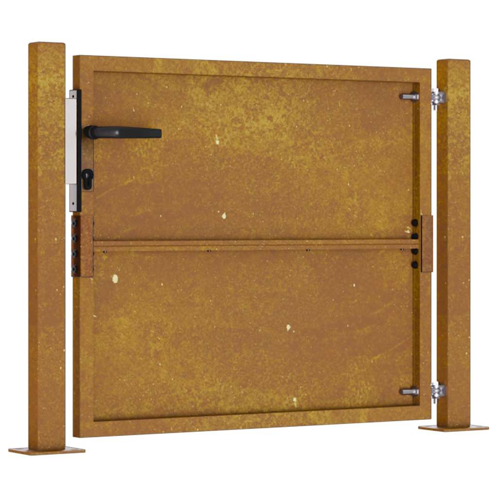 vidaXL Poartă pentru grădină, 105x105 cm, oțel corten