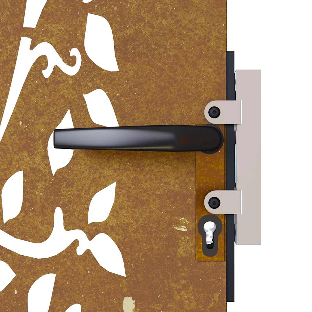 vidaXL Poartă pentru grădină, 85x75 cm, oțel corten, model copac