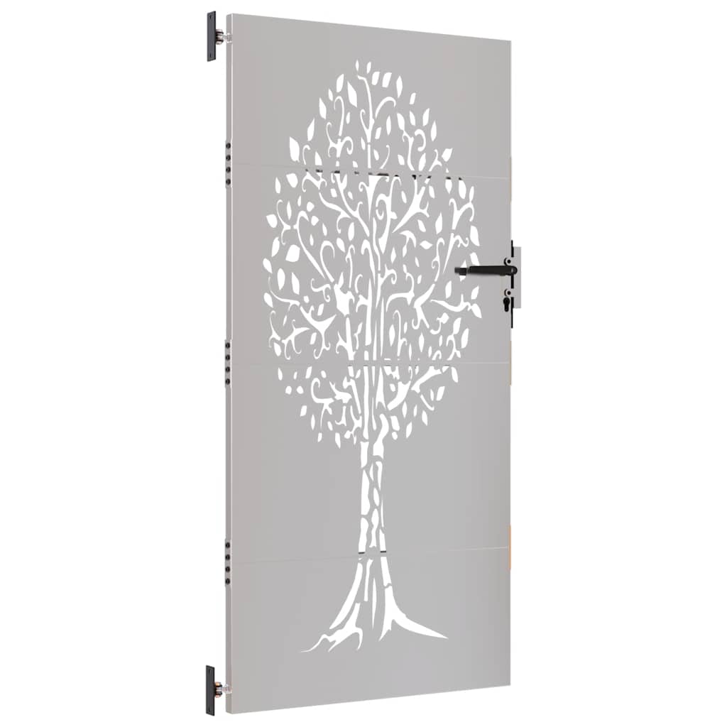 vidaXL Poartă pentru grădină, 85x200 cm, oțel corten, model copac vidaXL Poartă pentru grădină, 85x200 cm, oțel corten, model copac