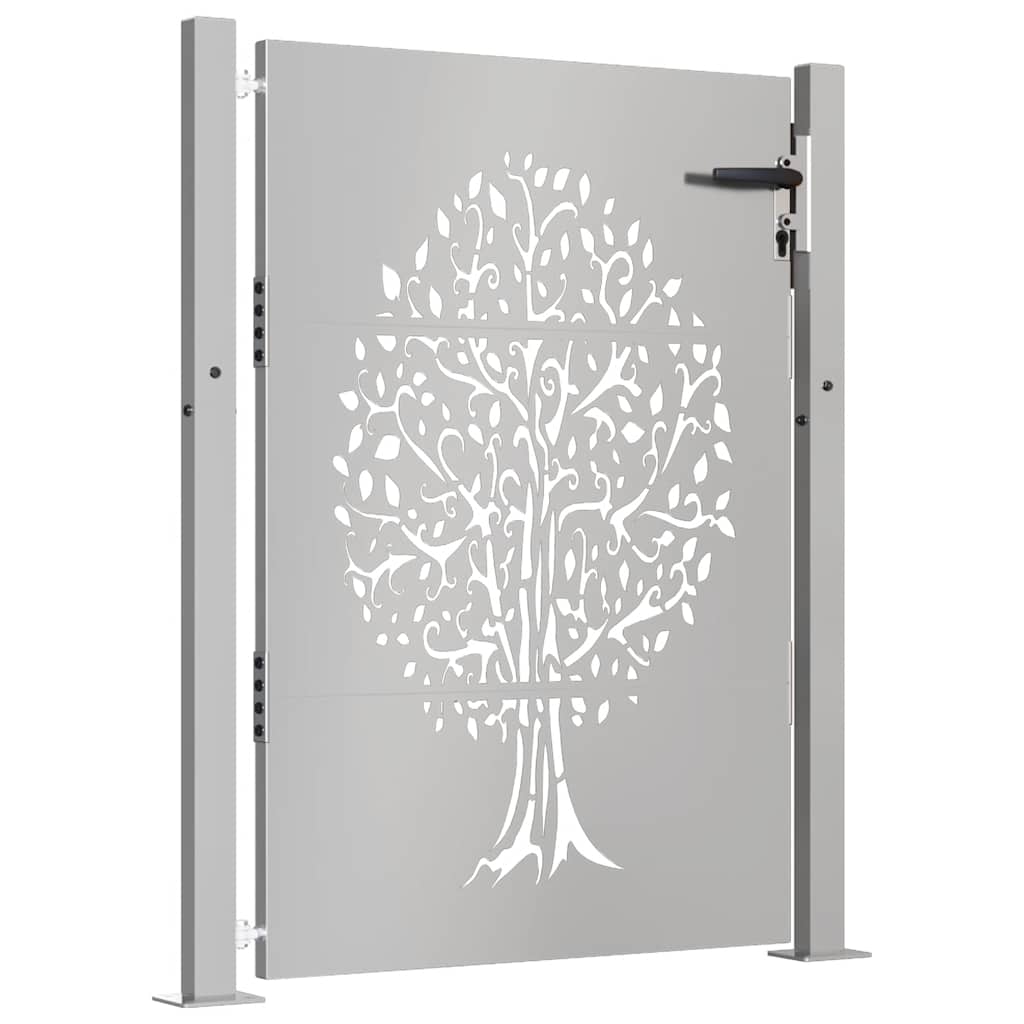vidaXL Poartă pentru grădină, 105x130 cm, oțel corten, model copac vidaXL Poartă pentru grădină, 105x130 cm, oțel corten, model copac