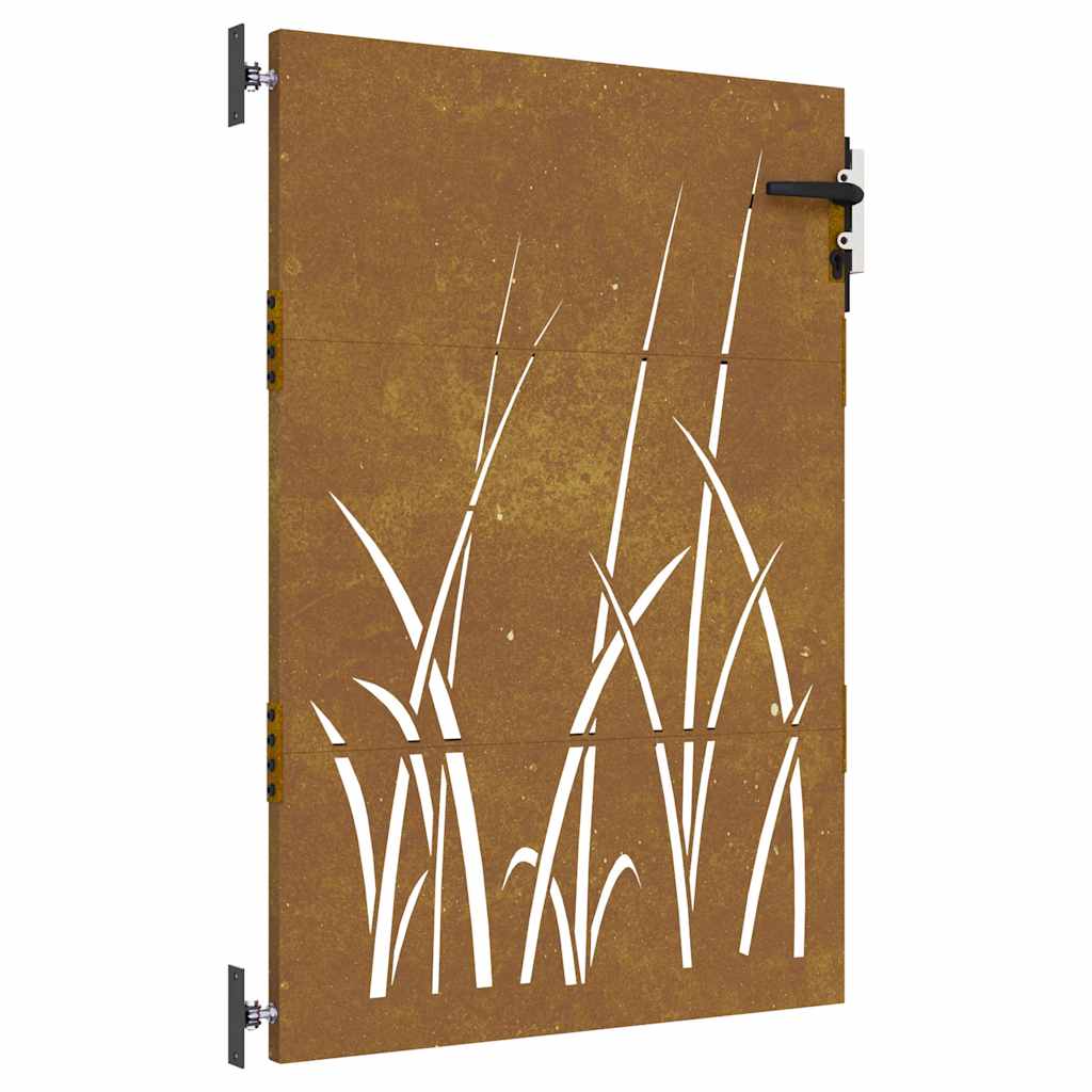 vidaXL Poartă pentru grădină, 85x150 cm, oțel corten, model iarbă vidaXL Poartă pentru grădină, 85x150 cm, oțel corten, model iarbă