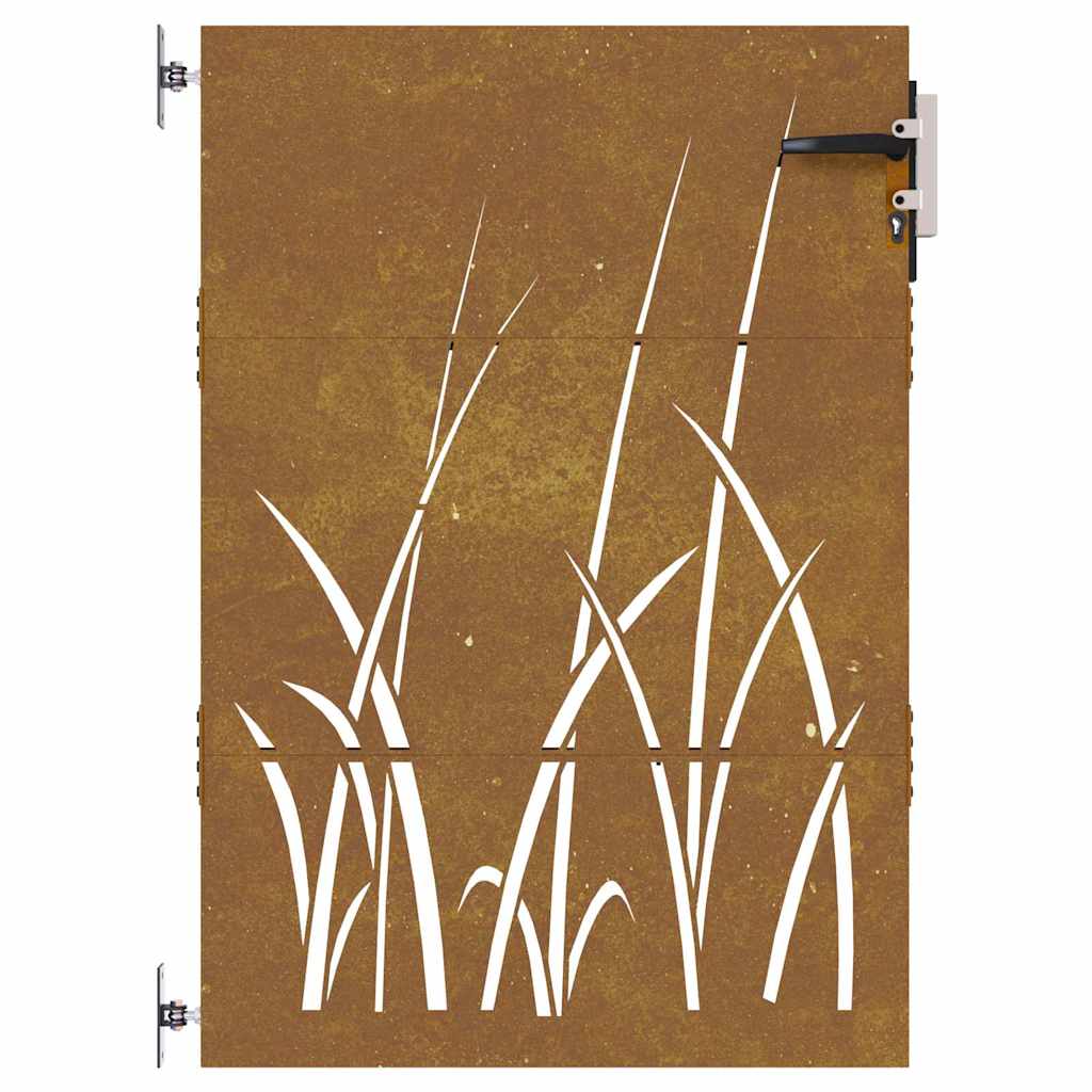 vidaXL Poartă pentru grădină, 85x150 cm, oțel corten, model iarbă vidaXL Poartă pentru grădină, 85x150 cm, oțel corten, model iarbă