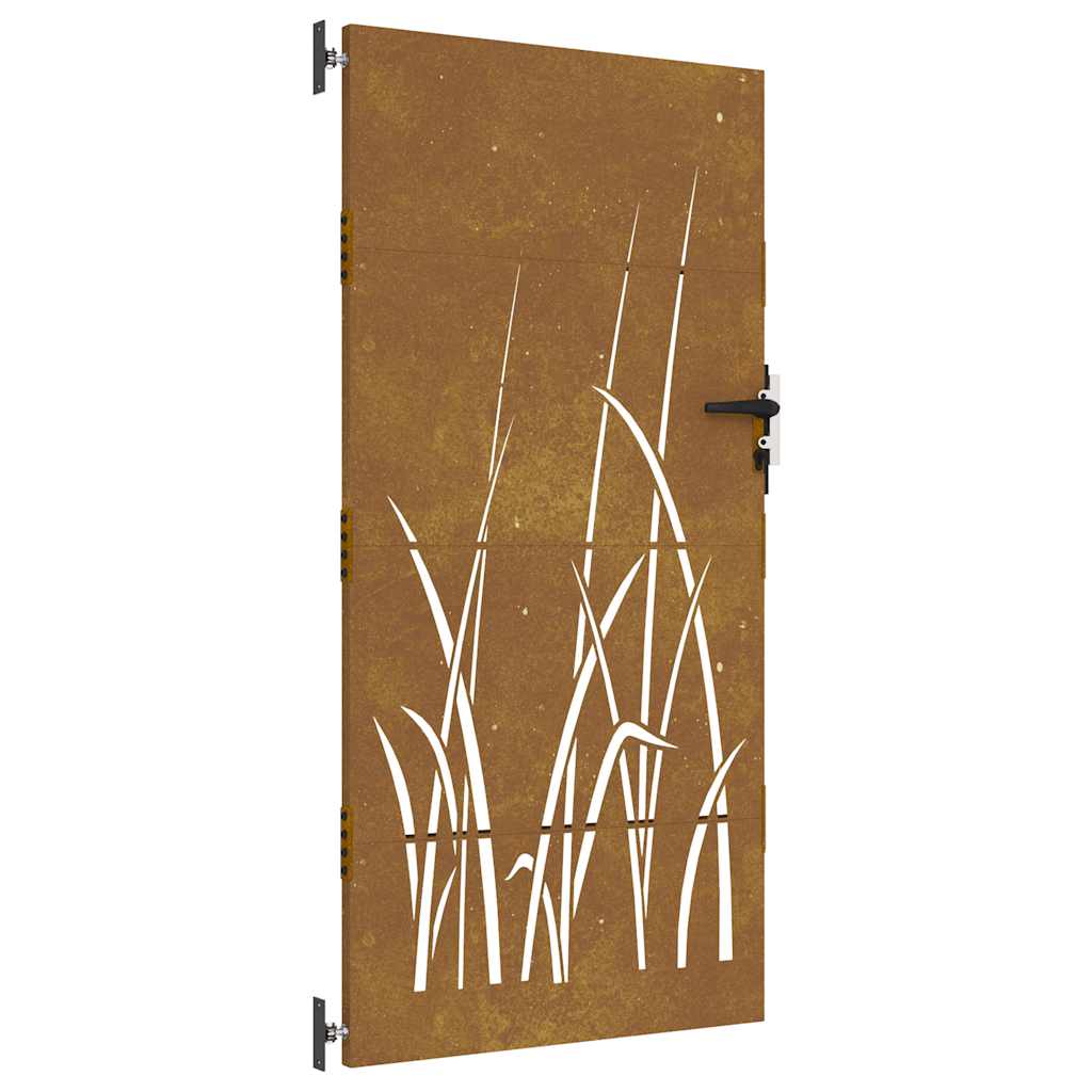 vidaXL Poartă pentru grădină, 85x175 cm, oțel corten, model iarbă vidaXL Poartă pentru grădină, 85x175 cm, oțel corten, model iarbă