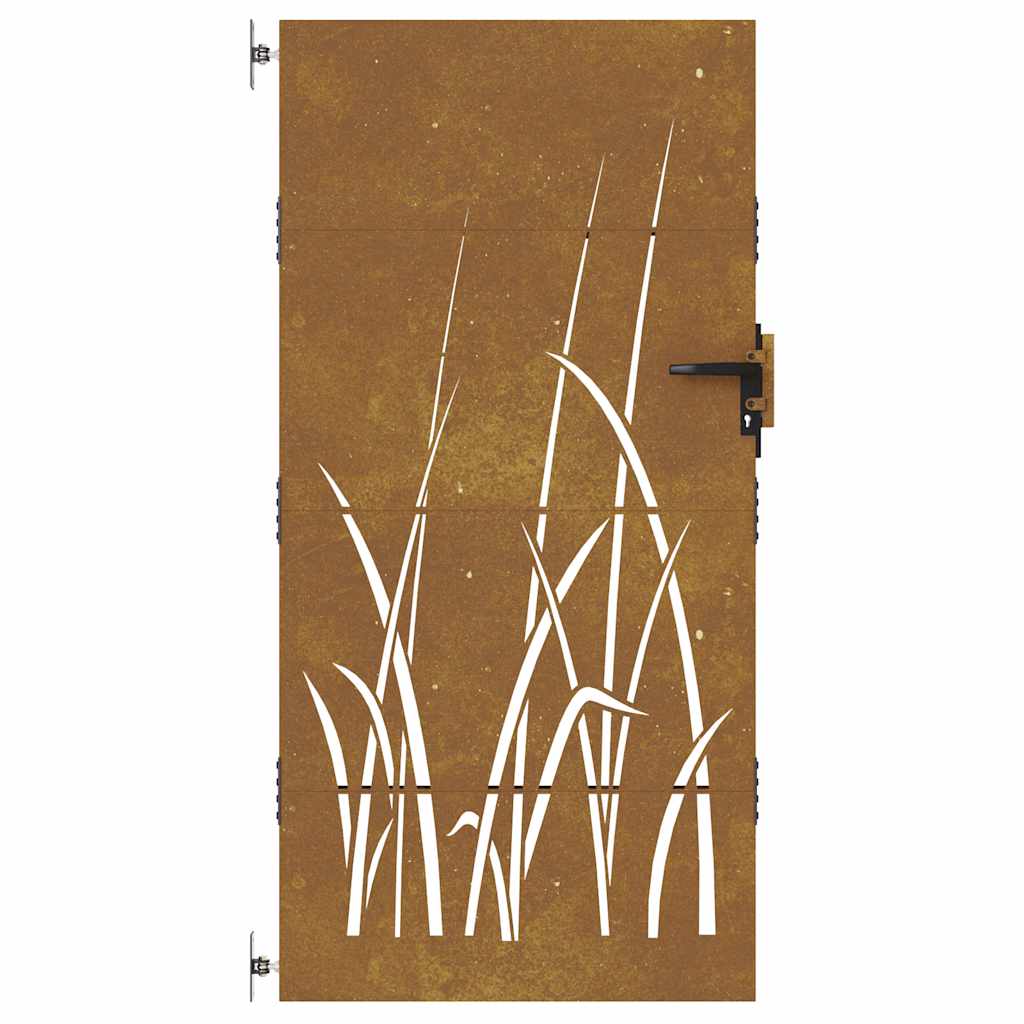 vidaXL Poartă pentru grădină, 85x175 cm, oțel corten, model iarbă vidaXL Poartă pentru grădină, 85x175 cm, oțel corten, model iarbă