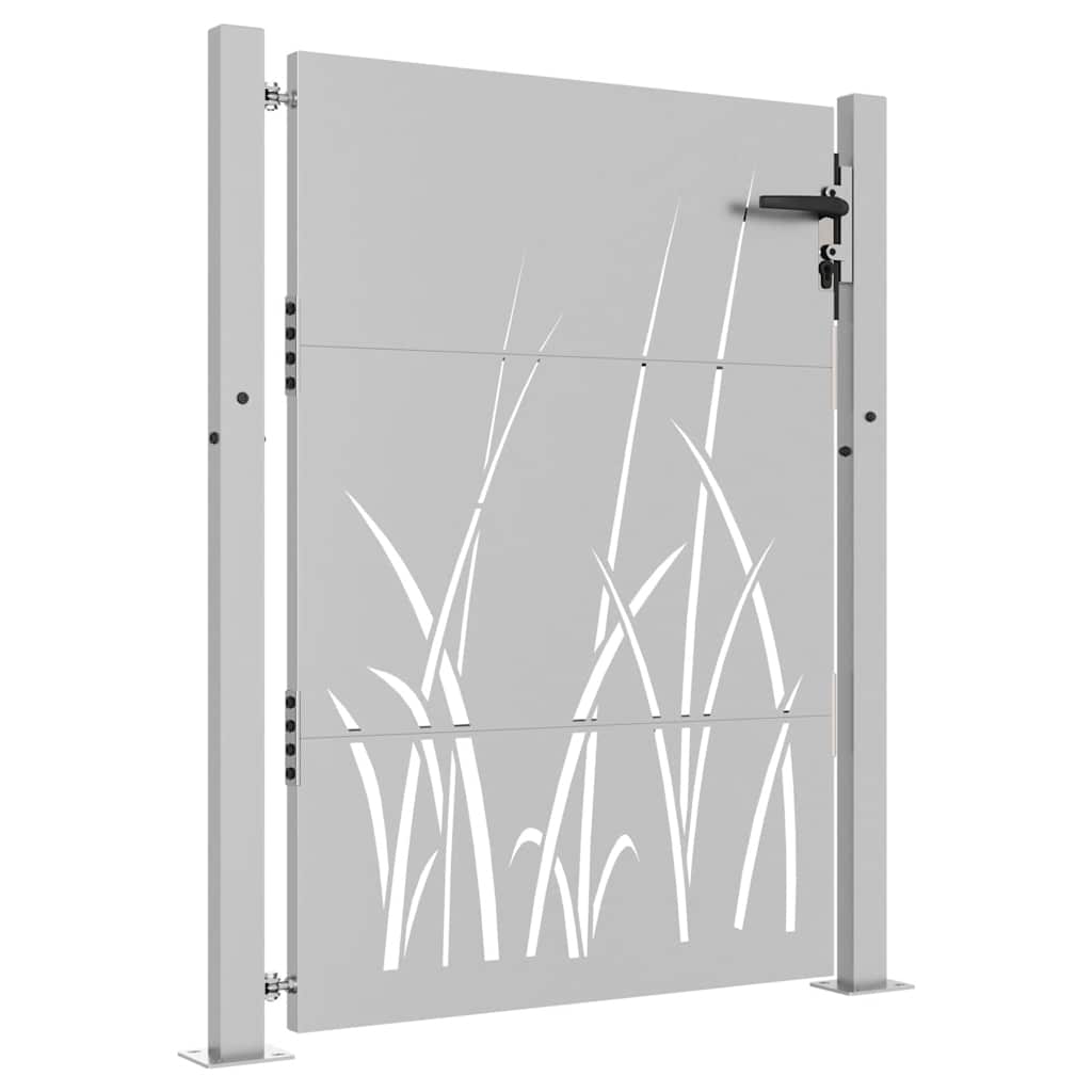 vidaXL Poartă pentru grădină, 105x155 cm, oțel corten, model iarbă vidaXL Poartă pentru grădină, 105x155 cm, oțel corten, model iarbă