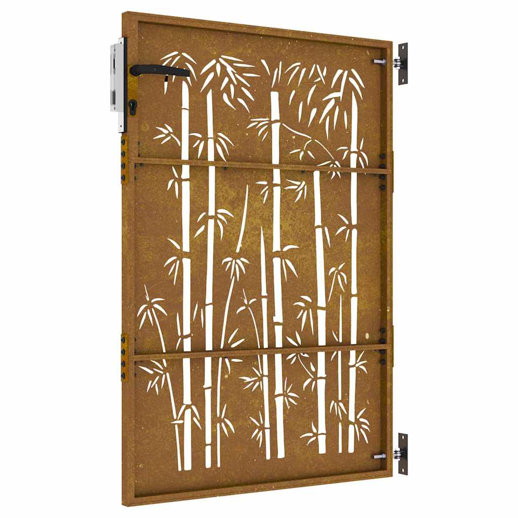 vidaXL Poartă pentru grădină, 85x150 cm, oțel corten, model bambus vidaXL Poartă pentru grădină, 85x150 cm, oțel corten, model bambus