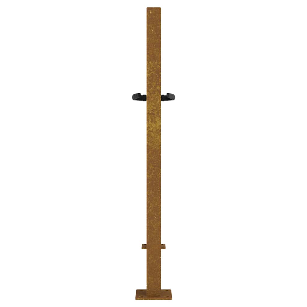 vidaXL Poartă de grădină 100x75 cm oțel corten, design bambus