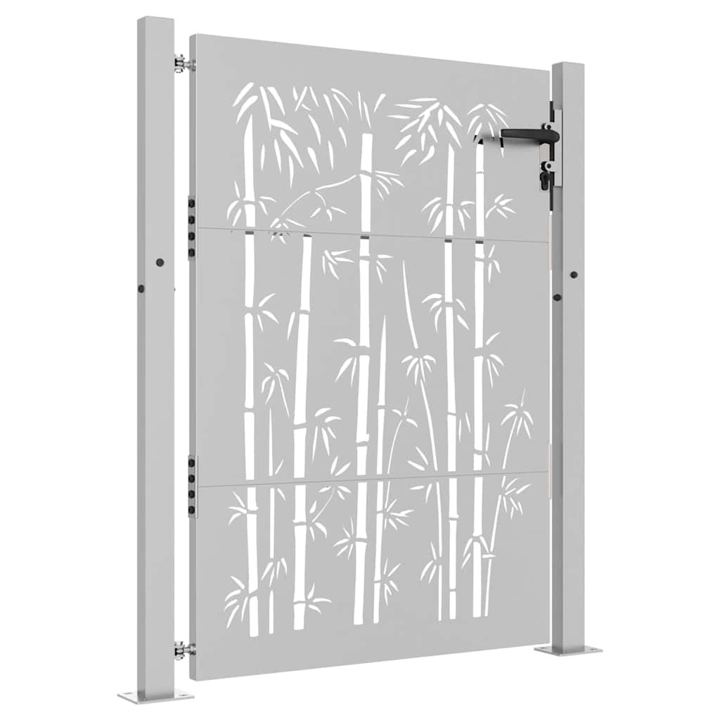 vidaXL Poartă pentru grădină, 105x130 cm, oțel corten, model bambus vidaXL Poartă pentru grădină, 105x130 cm, oțel corten, model bambus