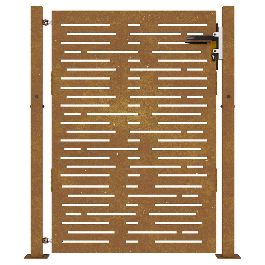 vidaXL Poartă pentru grădină, 105x130 cm, oțel corten, model bambus vidaXL Poartă pentru grădină, 105x130 cm, oțel corten, model bambus