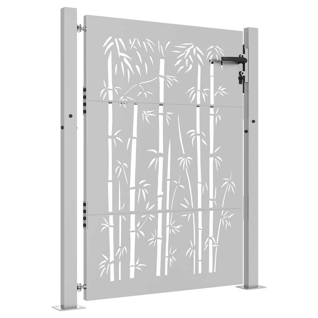 vidaXL Poartă pentru grădină, 105x155 cm, oțel corten, model bambus vidaXL Poartă pentru grădină, 105x155 cm, oțel corten, model bambus