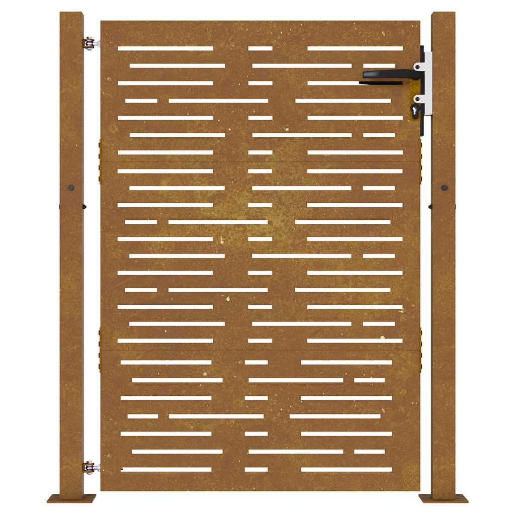 vidaXL Poartă pentru grădină, 105x155 cm, oțel corten, model bambus vidaXL Poartă pentru grădină, 105x155 cm, oțel corten, model bambus