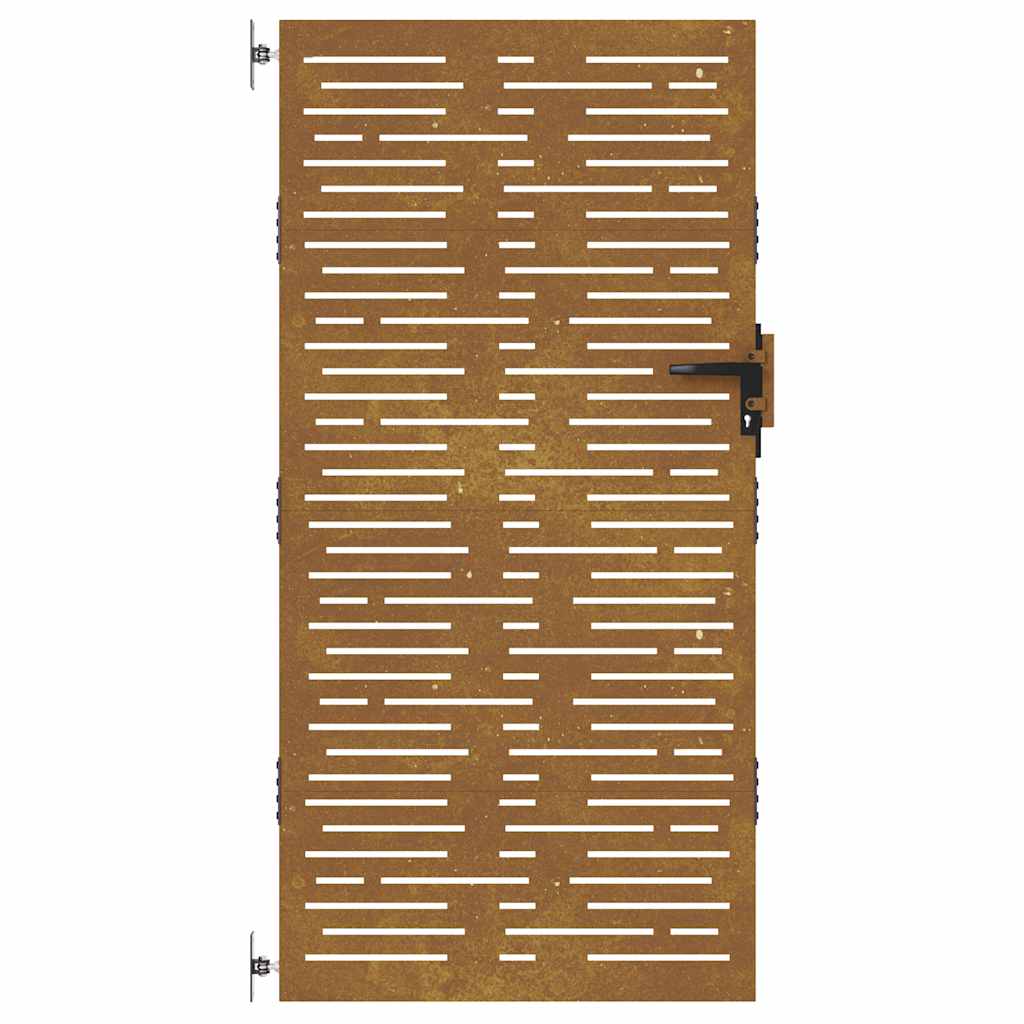 vidaXL Poartă pentru grădină, 85x200 cm, oțel corten, dreptunghiuri