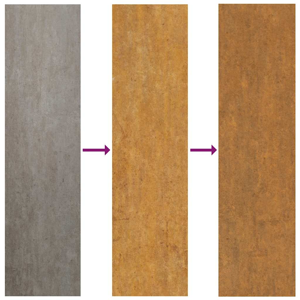 vidaXL Poartă pentru grădină, 85x200 cm, oțel corten, dreptunghiuri