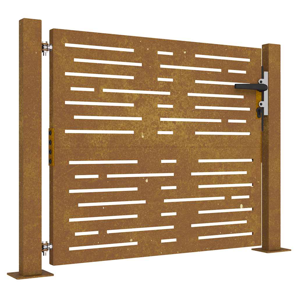 vidaXL Poartă pentru grădină, 105x80 cm, oțel corten, dreptunghiuri vidaXL Poartă pentru grădină, 105x80 cm, oțel corten, dreptunghiuri