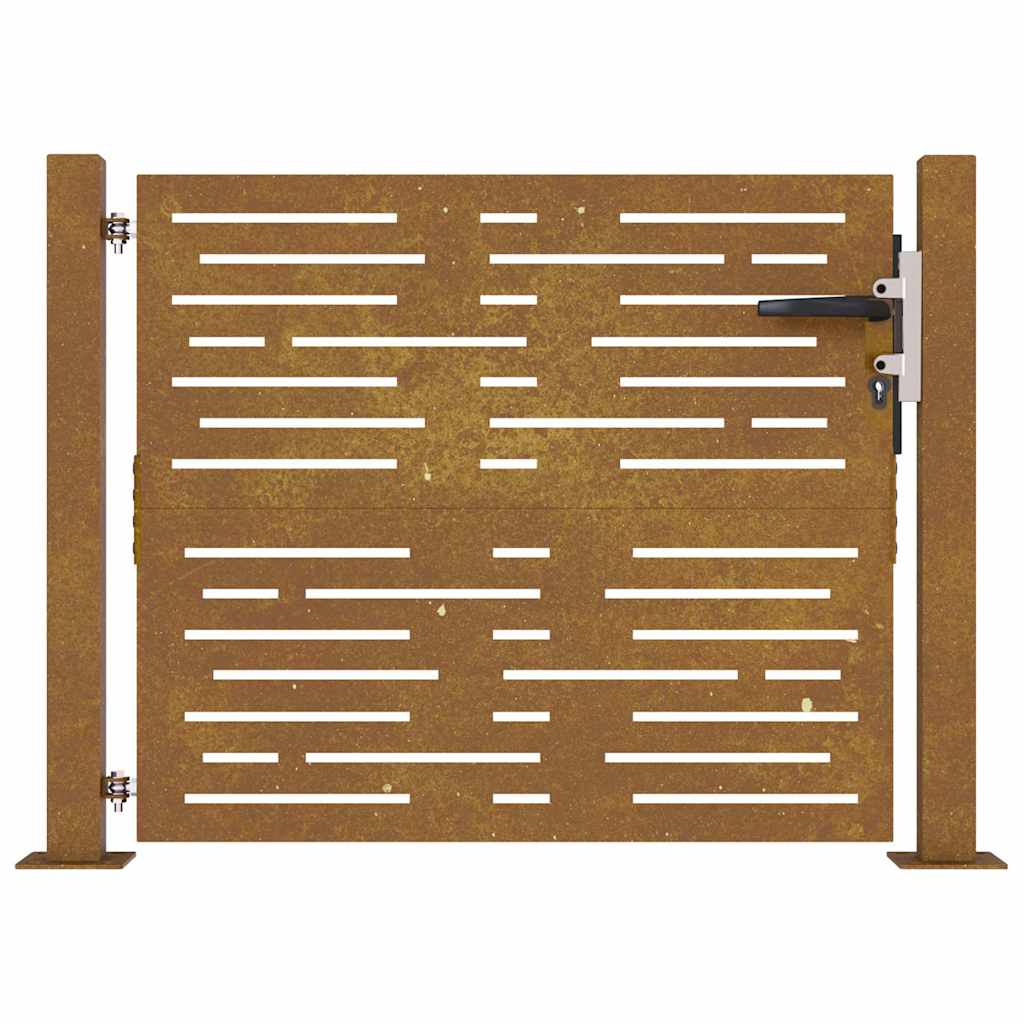 vidaXL Poartă pentru grădină, 105x105 cm, oțel corten, dreptunghiuri