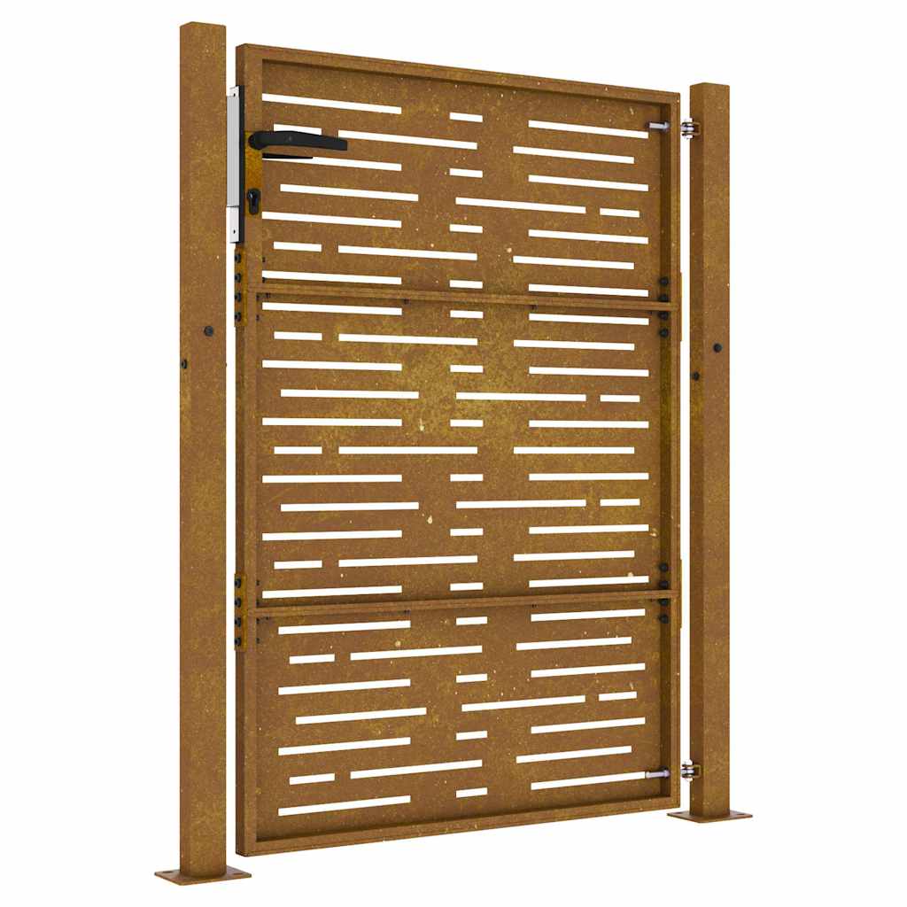 vidaXL Poartă pentru grădină, 105x130 cm, oțel corten, dreptunghiuri vidaXL Poartă pentru grădină, 105x130 cm, oțel corten, dreptunghiuri