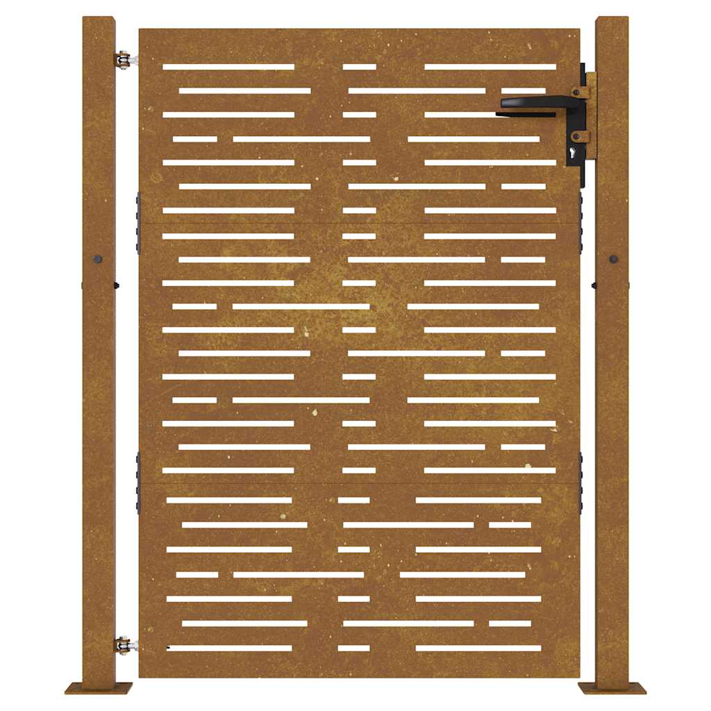 vidaXL Poartă pentru grădină, 105x155 cm, oțel corten, dreptunghiuri