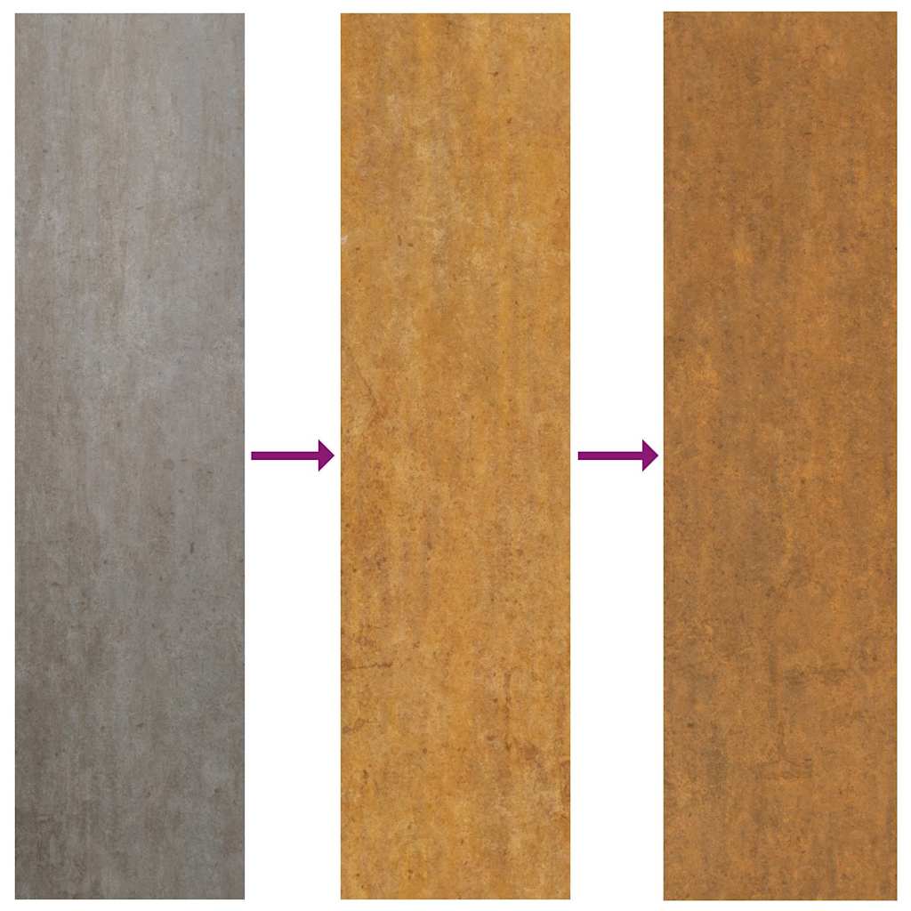 vidaXL Poartă pentru grădină, 85x200 cm, oțel corten