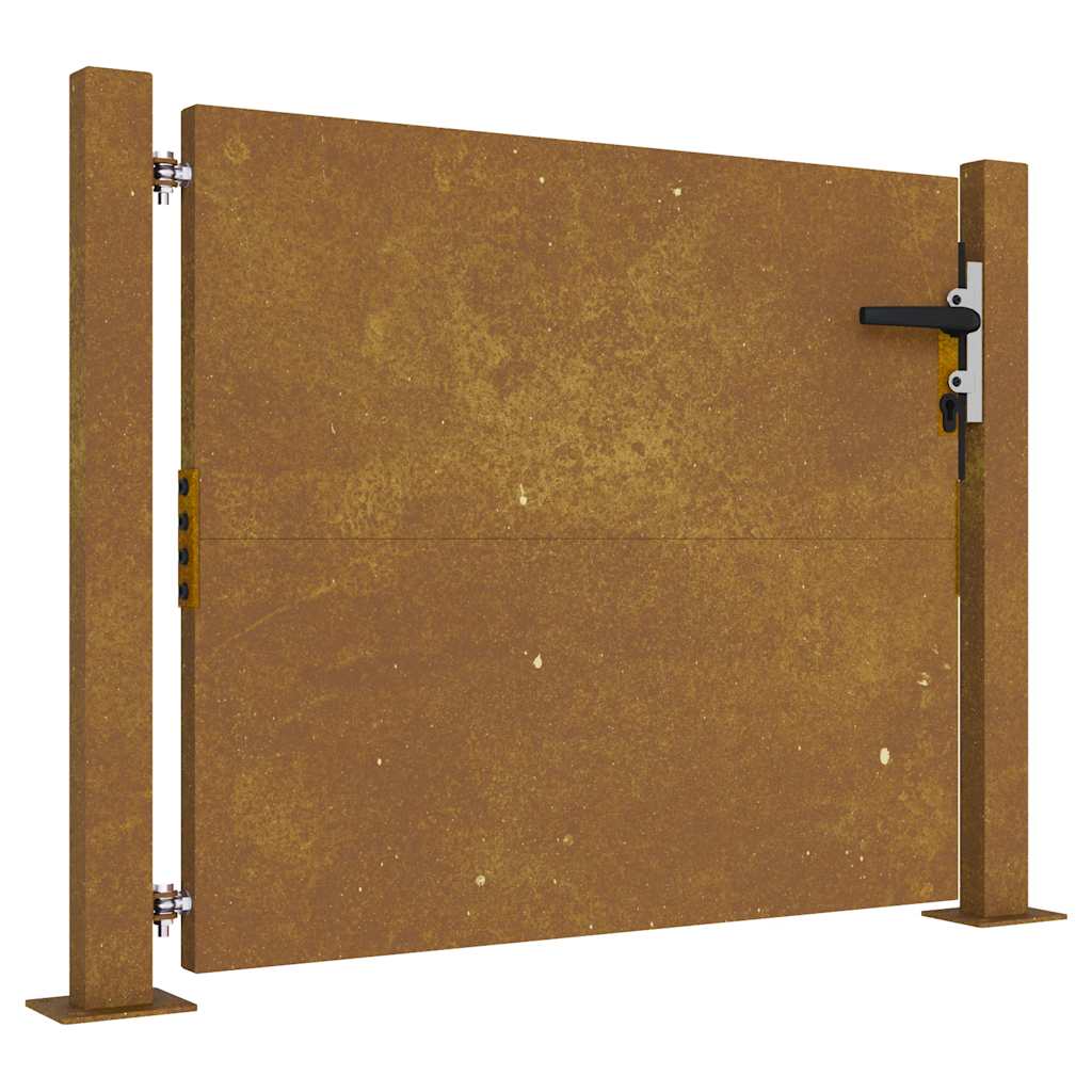 vidaXL Poartă pentru grădină, 105x80 cm, oțel corten