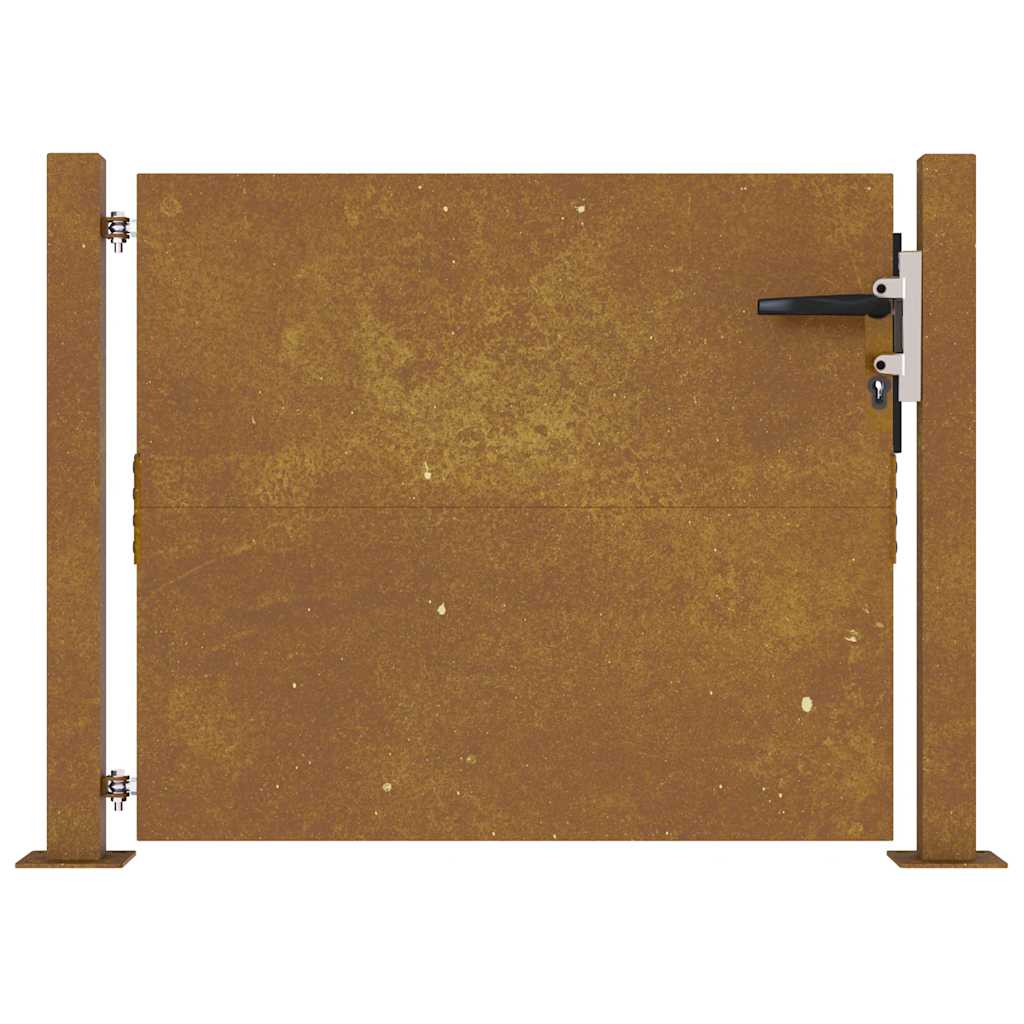 vidaXL Poartă pentru grădină, 105x105 cm, oțel corten