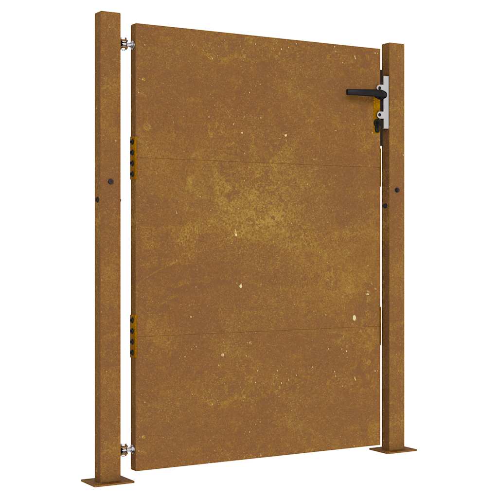 vidaXL Poartă pentru grădină, 105x130 cm, oțel corten