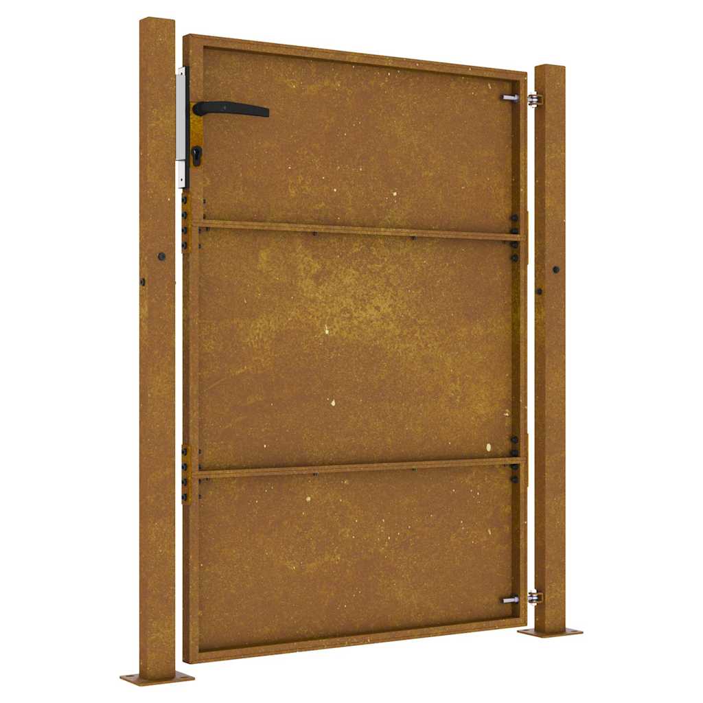 vidaXL Poartă pentru grădină, 105x130 cm, oțel corten
