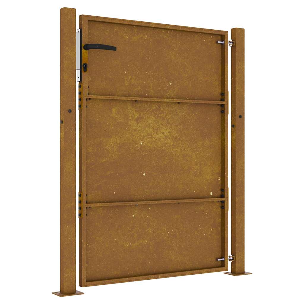 vidaXL Poartă pentru grădină, 105x155 cm, oțel corten