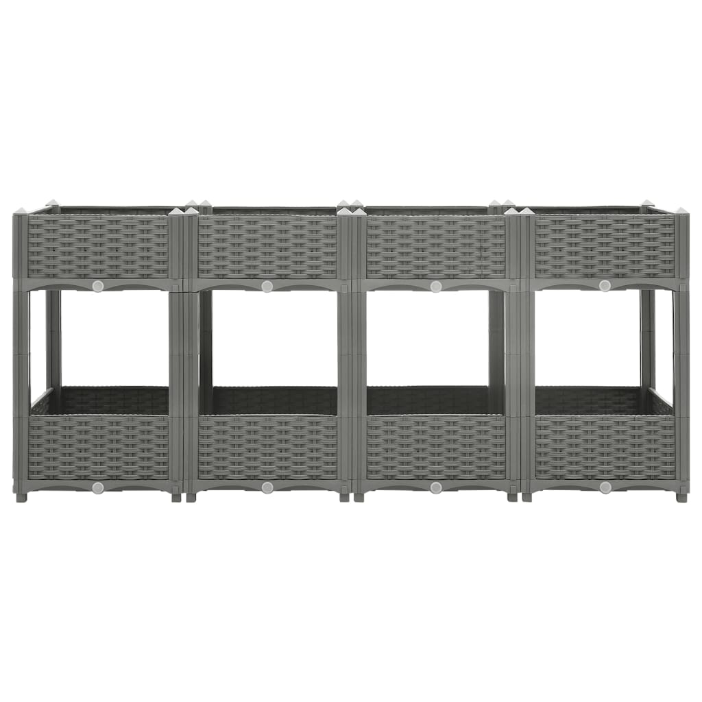 vidaXL Strat înălțat, 160x40x71 cm, polipropilenă vidaXL Strat înălțat, 160x40x71 cm, polipropilenă