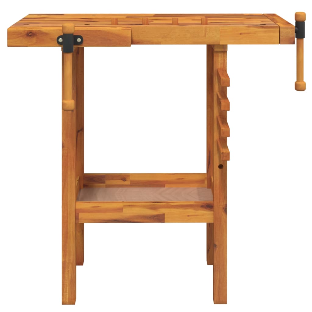 vidaXL Banc de lucru cu menghine, 92x48x83 cm, lemn masiv de acacia vidaXL Banc de lucru cu menghine, 92x48x83 cm, lemn masiv de acacia