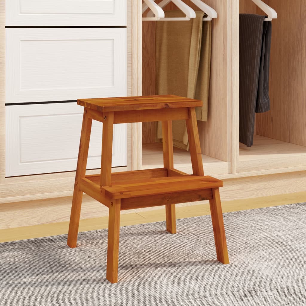 vidaXL Taburet cu 2 trepte, 40x38x50 cm, lemn masiv de acacia vidaXL Taburet cu 2 trepte, 40x38x50 cm, lemn masiv de acacia