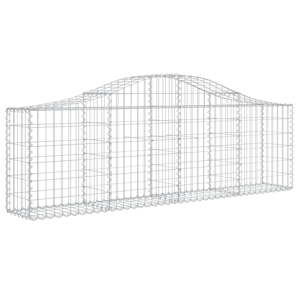 vidaXL Coș gabion arcuit 200x30x60/80 cm fier galvanizat vidaXL Coș gabion arcuit 200x30x60/80 cm fier galvanizat