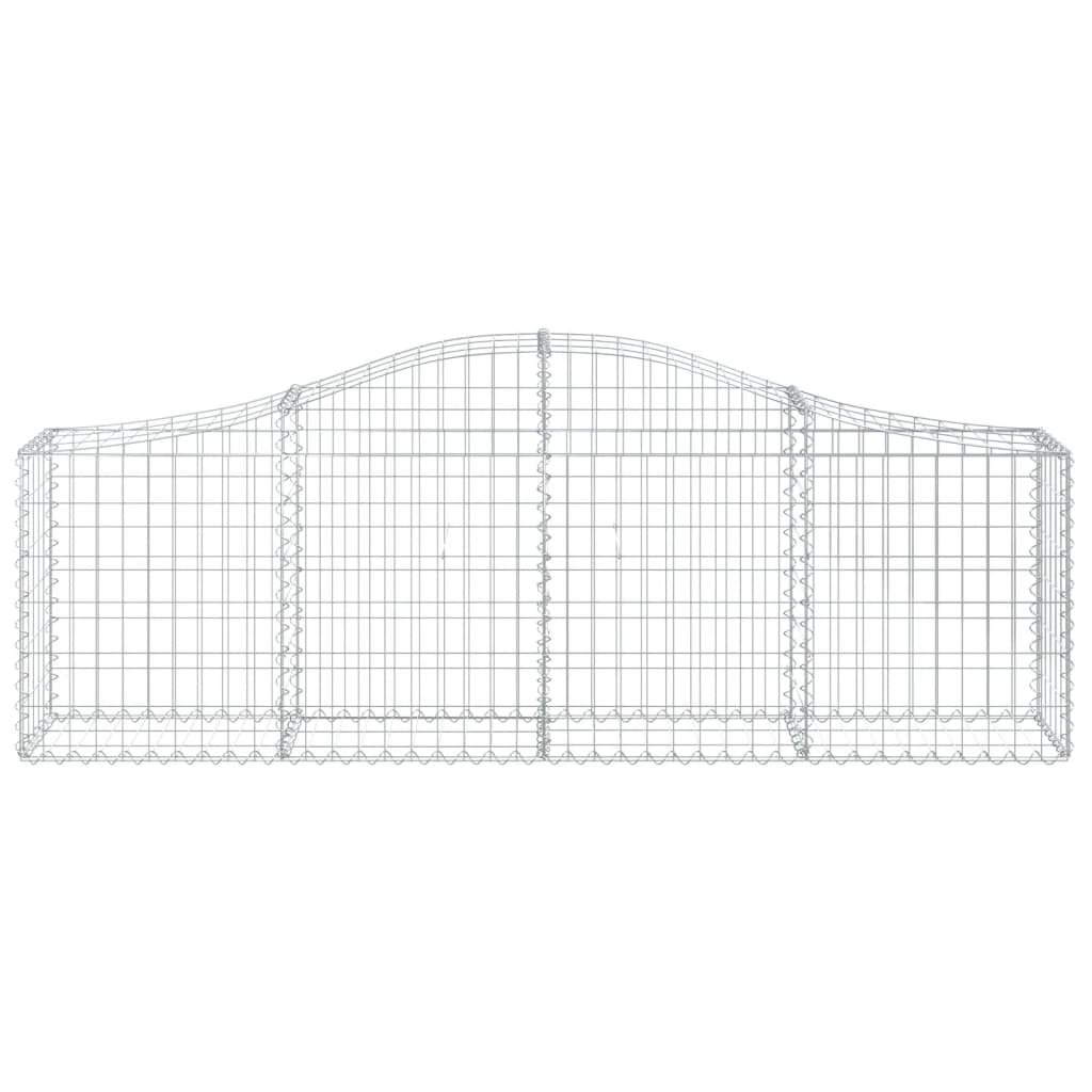 vidaXL Coș gabion arcuit 200x30x60/80 cm fier galvanizat vidaXL Coș gabion arcuit 200x30x60/80 cm fier galvanizat