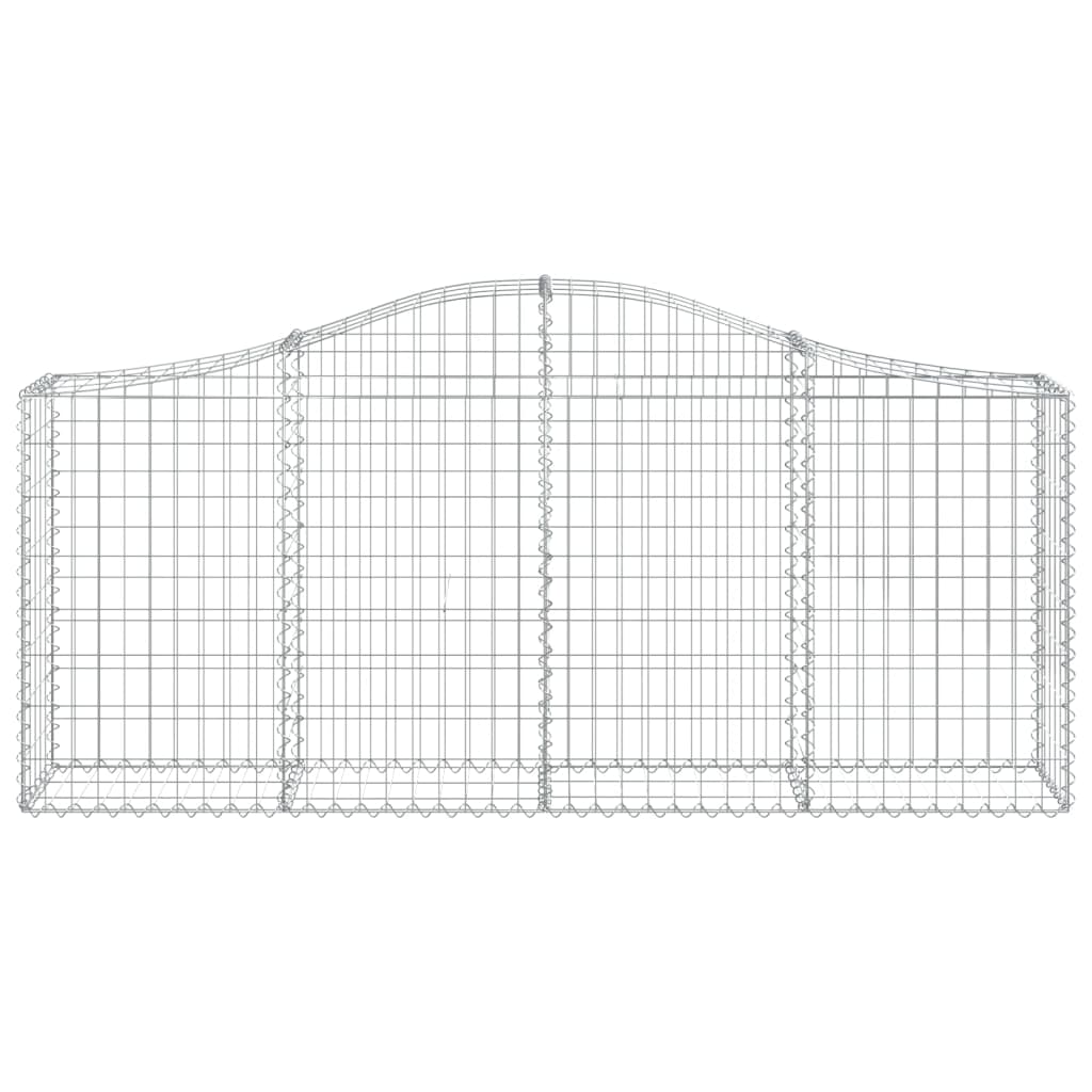 vidaXL Coș gabion arcuit 200x30x80/100 cm fier galvanizat vidaXL Coș gabion arcuit 200x30x80/100 cm fier galvanizat