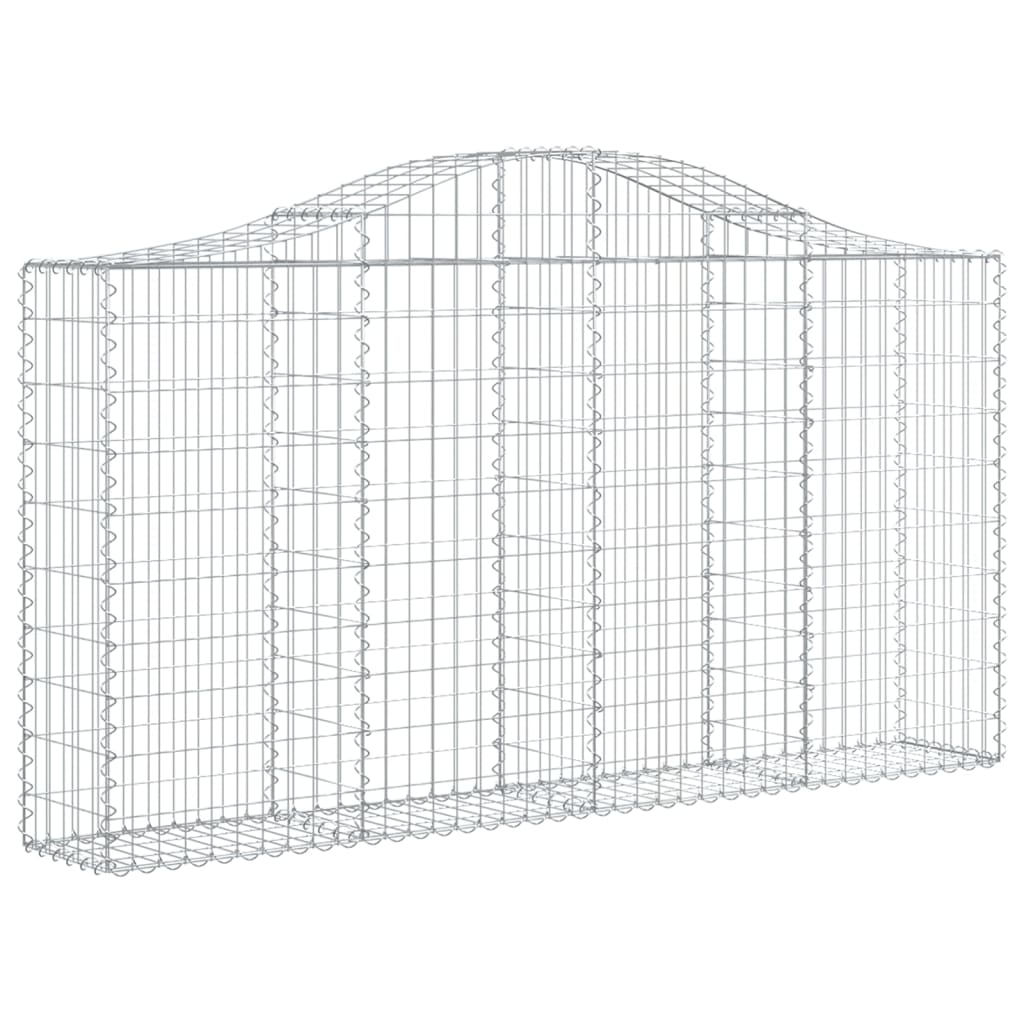 vidaXL Coș gabion arcuit 200x30x100/120 cm fier galvanizat vidaXL Coș gabion arcuit 200x30x100/120 cm fier galvanizat