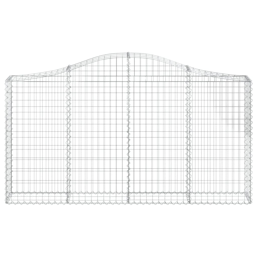 vidaXL Coș gabion arcuit 200x30x100/120 cm fier galvanizat vidaXL Coș gabion arcuit 200x30x100/120 cm fier galvanizat
