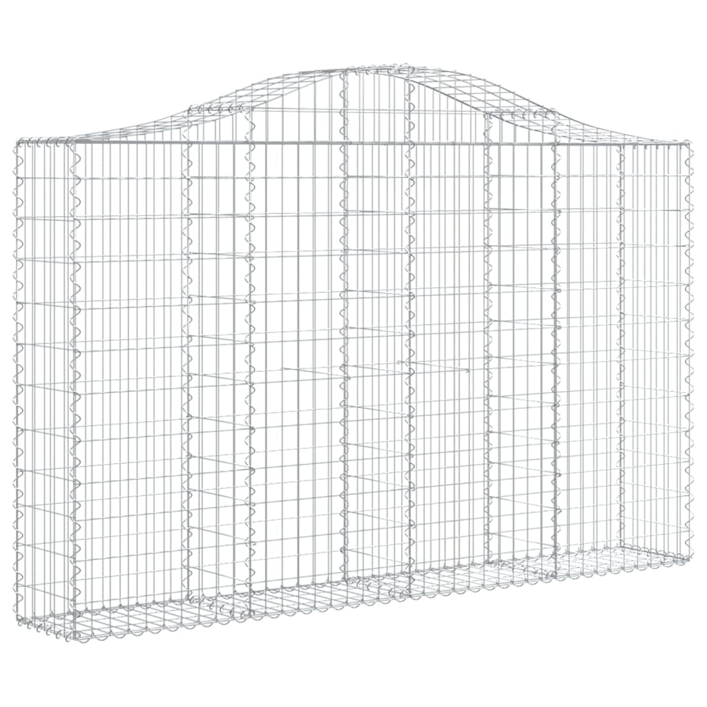 vidaXL Coș gabion arcuit 200x30x120/140 cm fier galvanizat vidaXL Coș gabion arcuit 200x30x120/140 cm fier galvanizat
