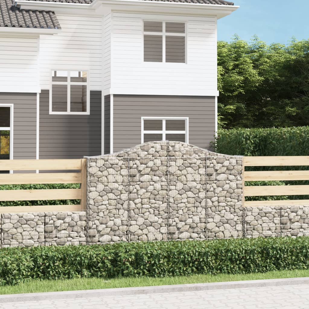 vidaXL Coș gabion arcuit 200x30x140/160 cm fier galvanizat vidaXL Coș gabion arcuit 200x30x140/160 cm fier galvanizat
