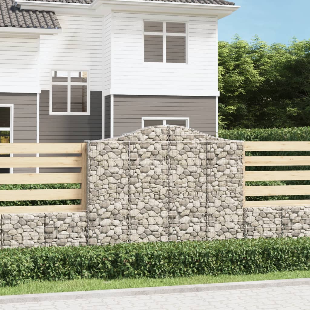 vidaXL Coș gabion arcuit 200x30x160/180 cm fier galvanizat vidaXL Coș gabion arcuit 200x30x160/180 cm fier galvanizat