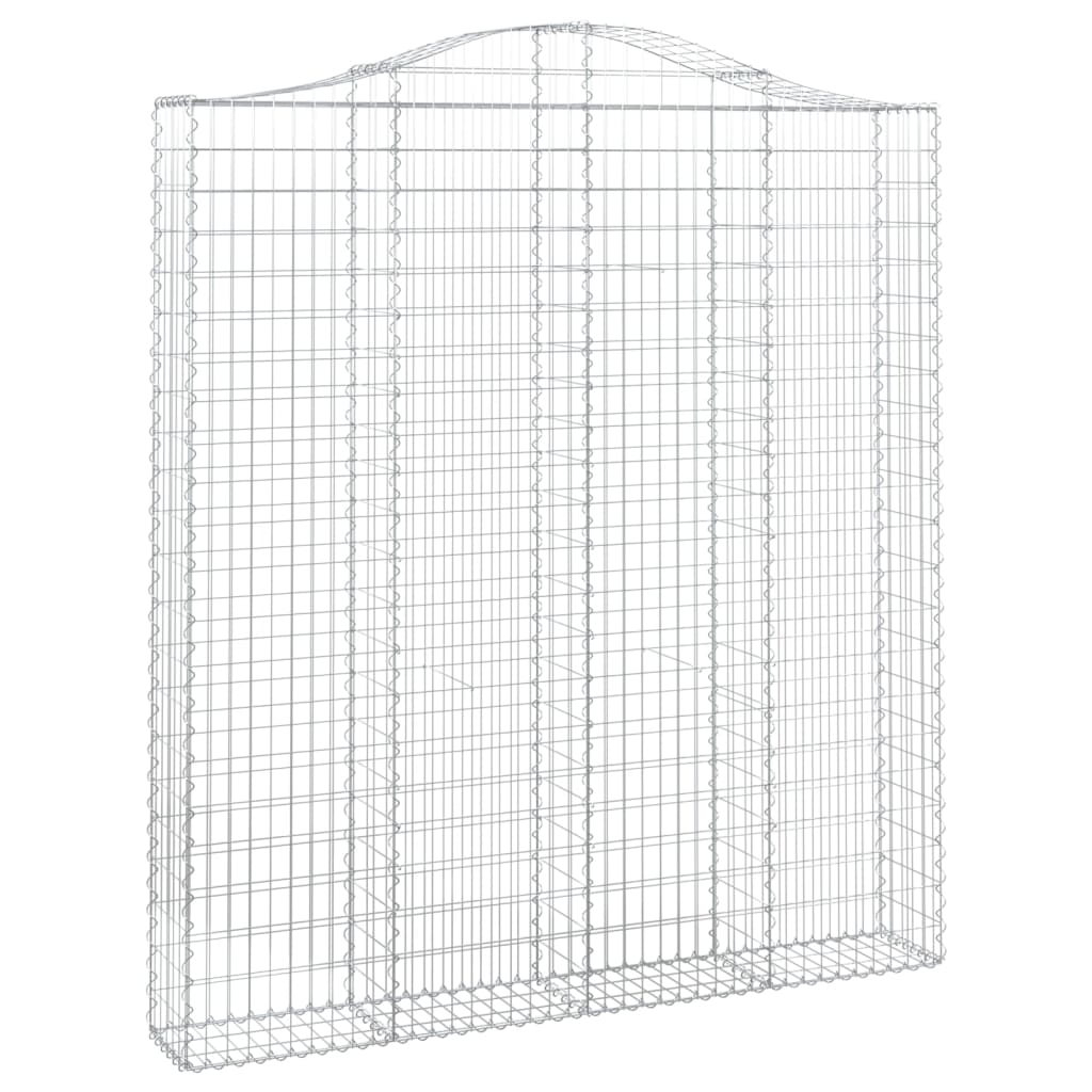 vidaXL Coș gabion arcuit, 200x30x220/240, fier galvanizat